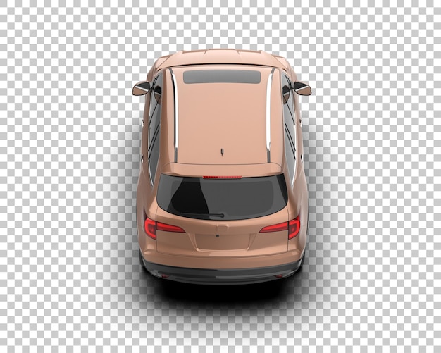 Un SUV moderno aislado en el fondo de una ilustración de renderización 3D