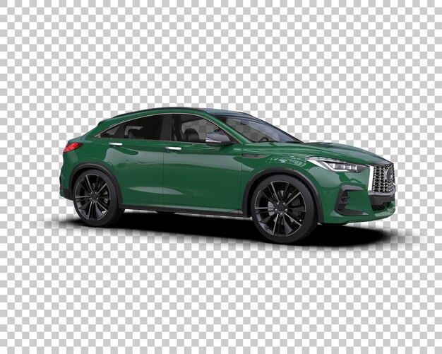 Un SUV moderno aislado en el fondo de una ilustración de renderización 3D