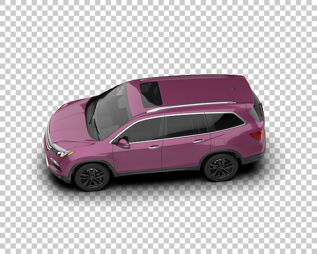 Un SUV moderno aislado en el fondo de una ilustración de renderización 3D