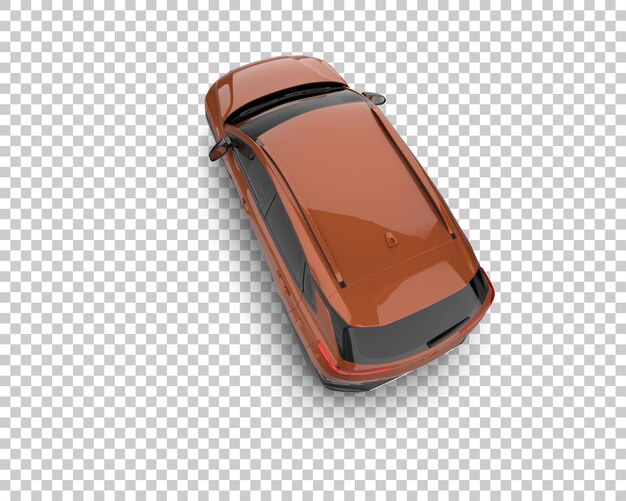 Un SUV moderno aislado en el fondo de una ilustración de renderización 3D
