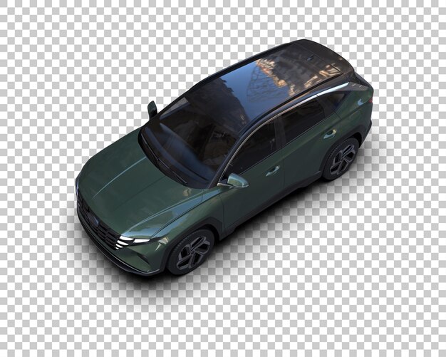 Un SUV moderno aislado en el fondo de una ilustración de renderización 3D