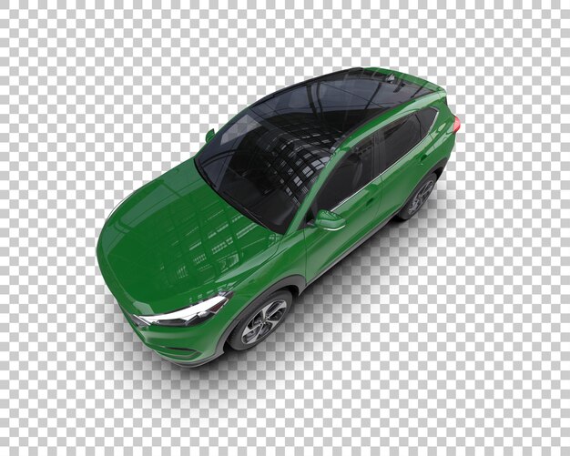 Un SUV moderno aislado en el fondo de una ilustración de renderización 3D