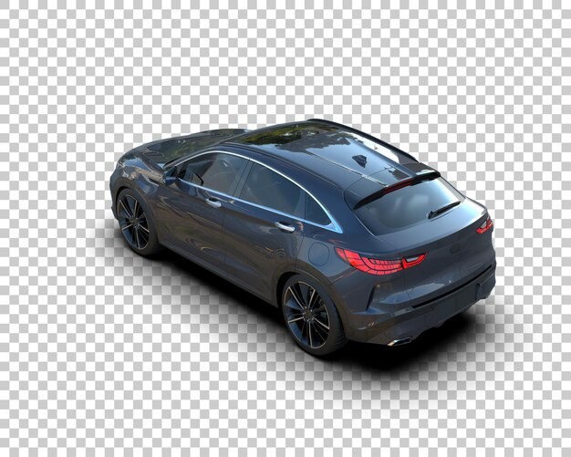 Un SUV moderno aislado en el fondo de una ilustración de renderización 3D
