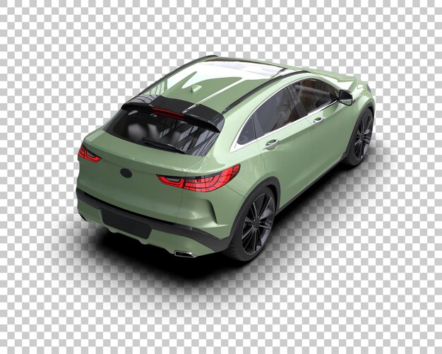 Un SUV moderno aislado en el fondo de una ilustración de renderización 3D