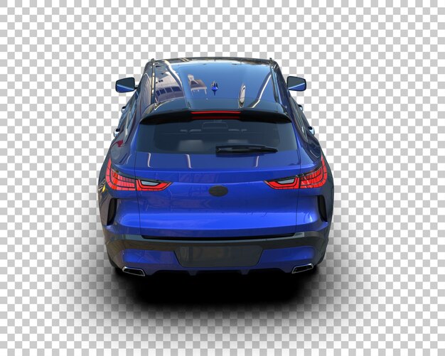 Un SUV moderno aislado en el fondo de una ilustración de renderización 3D