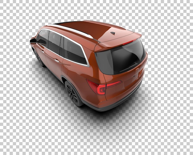 Un SUV moderno aislado en el fondo de una ilustración de renderización 3D