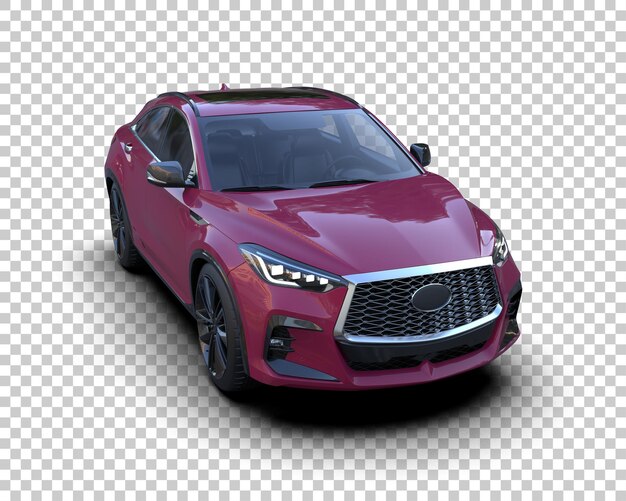 Un SUV moderno aislado en el fondo de una ilustración de renderización 3D