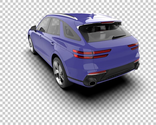 Un SUV moderno aislado en el fondo de una ilustración de renderización 3D