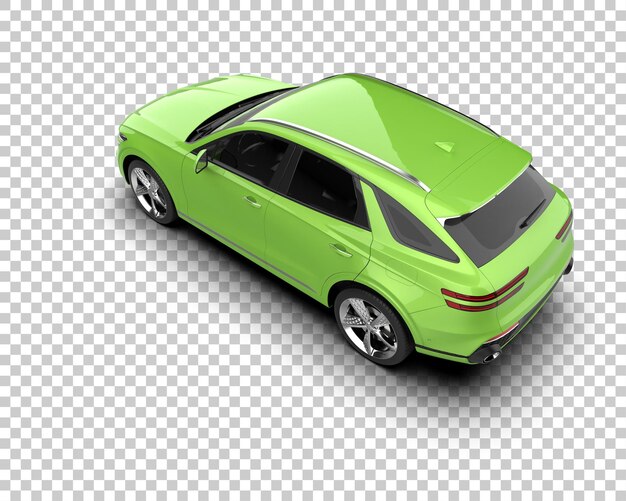 Un SUV moderno aislado en el fondo de una ilustración de renderización 3D
