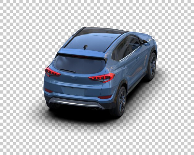 Un SUV moderno aislado en el fondo de una ilustración de renderización 3D