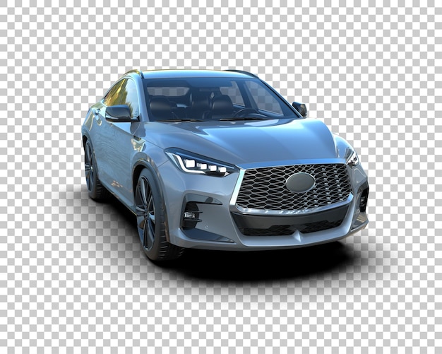 Un SUV moderno aislado en el fondo de una ilustración de renderización 3D