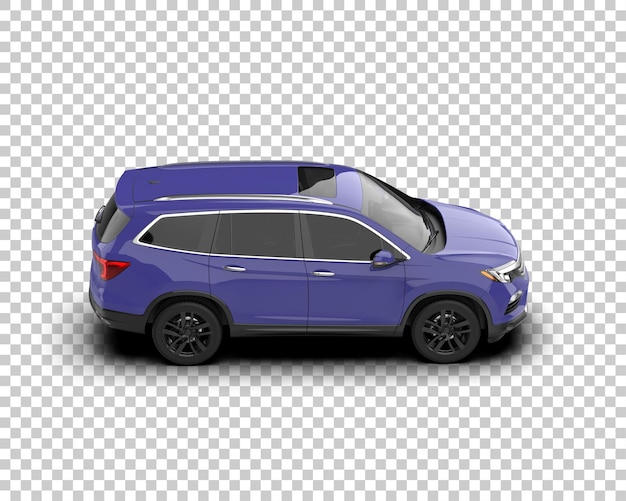 Un SUV moderno aislado en el fondo de una ilustración de renderización 3D