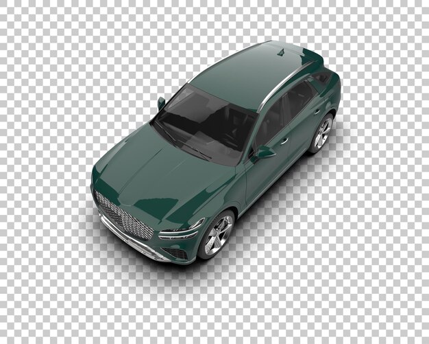 Un SUV moderno aislado en el fondo de una ilustración de renderización 3D