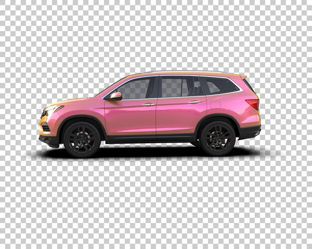 Un SUV moderno aislado en el fondo de una ilustración de renderización 3D