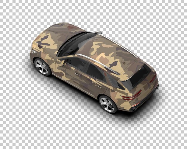 Un SUV moderno aislado en el fondo de una ilustración de renderización 3D