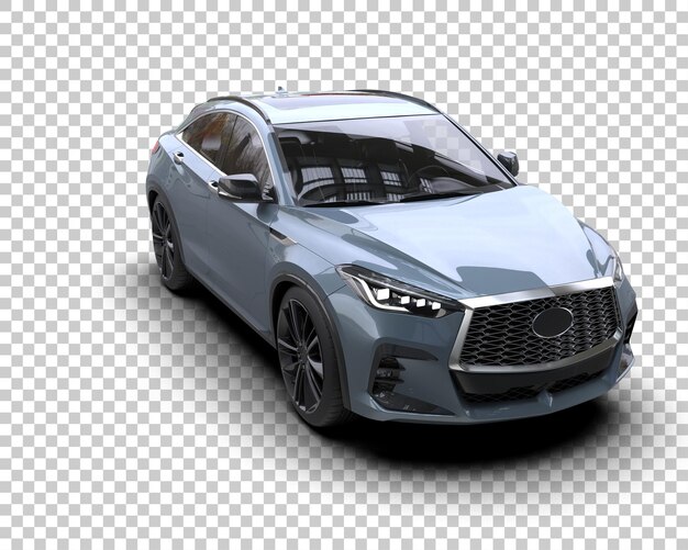 Un SUV moderno aislado en el fondo de una ilustración de renderización 3D