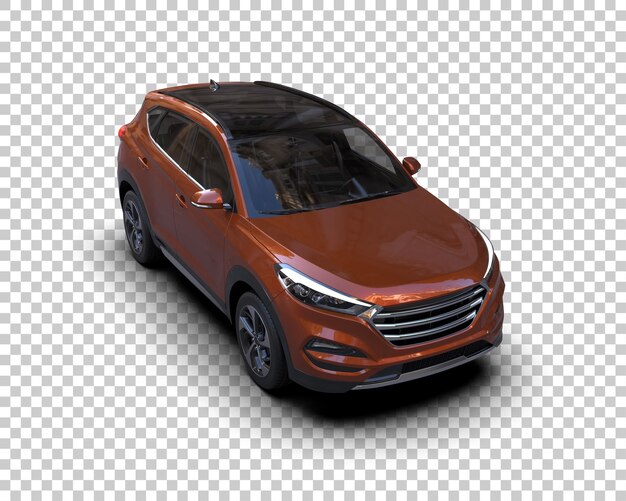 Un SUV moderno aislado en el fondo de una ilustración de renderización 3D