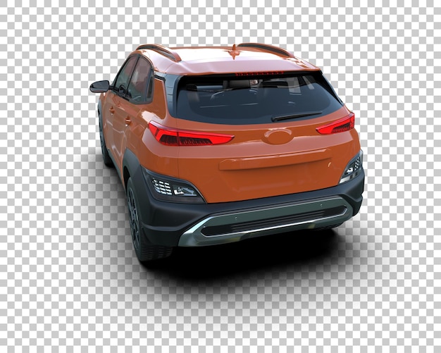 Un SUV moderno aislado en el fondo de una ilustración de renderización 3D