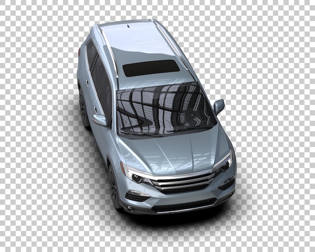 Un SUV moderno aislado en el fondo de una ilustración de renderización 3D