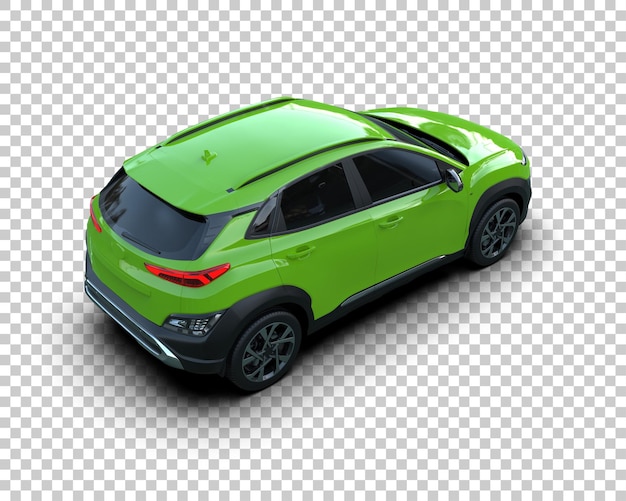 Un SUV moderno aislado en el fondo de una ilustración de renderización 3D
