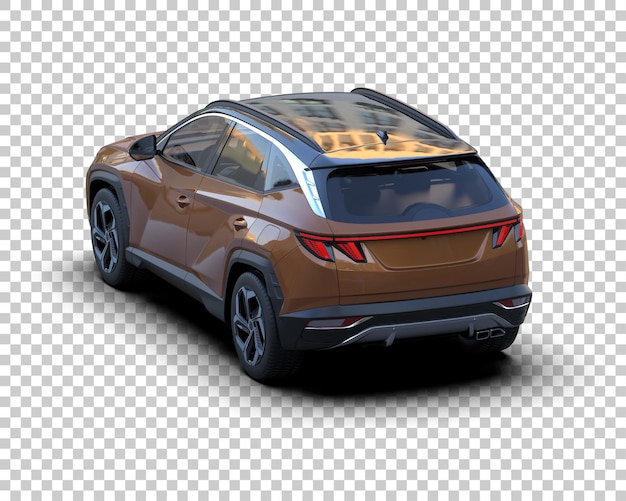 Un SUV moderno aislado en el fondo de una ilustración de renderización 3D
