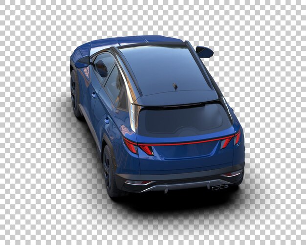 Un SUV moderno aislado en el fondo de una ilustración de renderización 3D