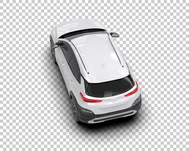 Un SUV moderno aislado en el fondo de una ilustración de renderización 3D