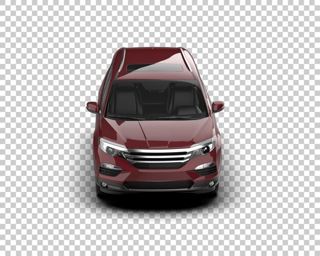 Un SUV moderno aislado en el fondo de una ilustración de renderización 3D