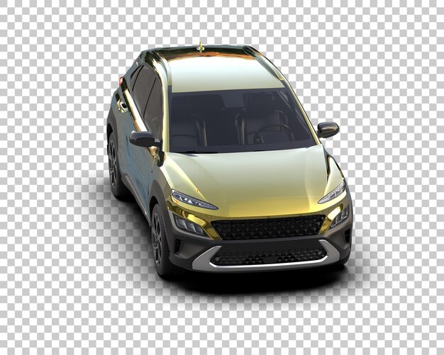 Un SUV moderno aislado en el fondo de una ilustración de renderización 3D