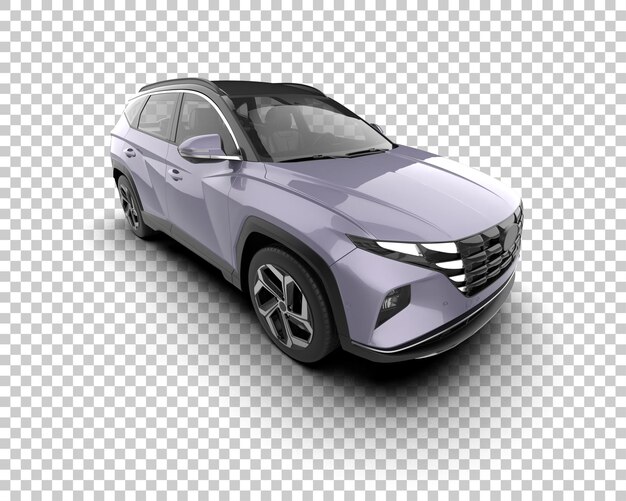 Un SUV moderno aislado en el fondo de una ilustración de renderización 3D