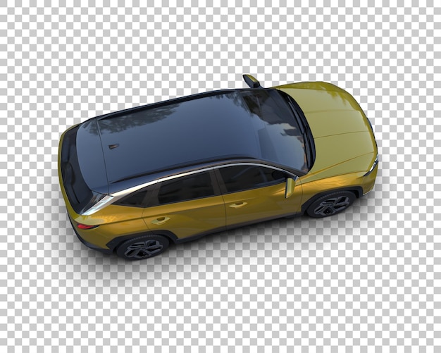 Un SUV moderno aislado en el fondo de una ilustración de renderización 3D