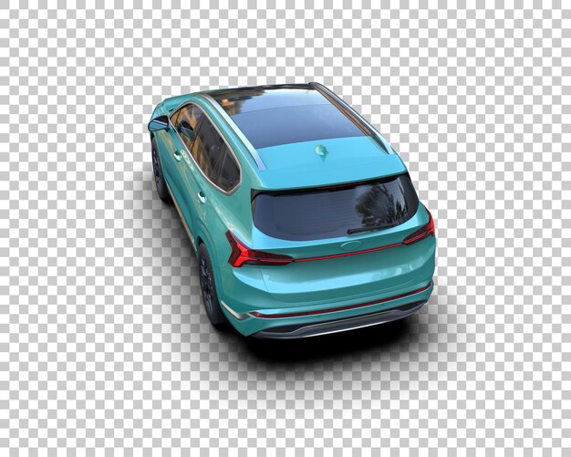 Un SUV moderno aislado en el fondo de una ilustración de renderización 3D
