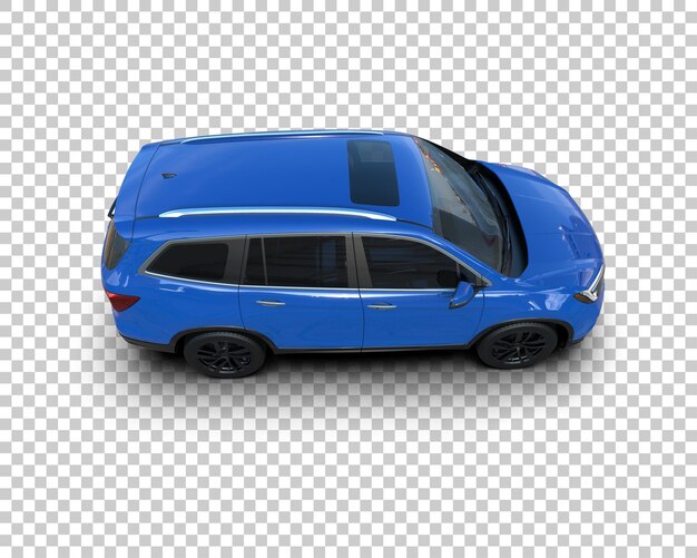 Un SUV moderno aislado en el fondo de una ilustración de renderización 3D