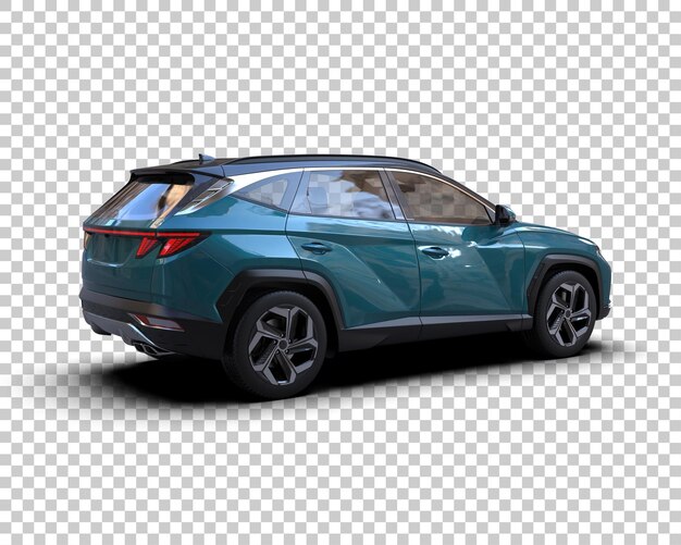 Un SUV moderno aislado en el fondo de una ilustración de renderización 3D