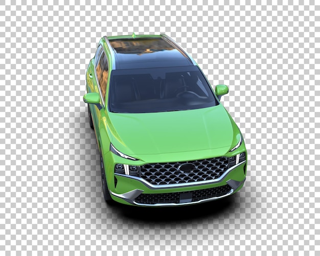 Un SUV moderno aislado en el fondo de una ilustración de renderización 3D
