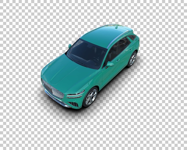 Un SUV moderno aislado en el fondo de una ilustración de renderización 3D
