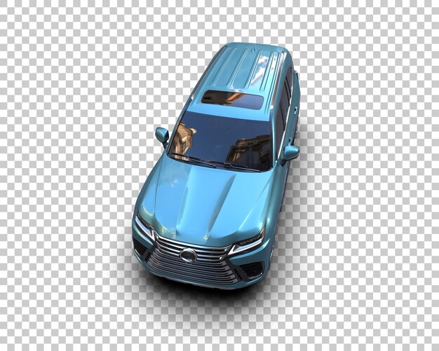 Un SUV moderno aislado en el fondo de una ilustración de renderización 3D