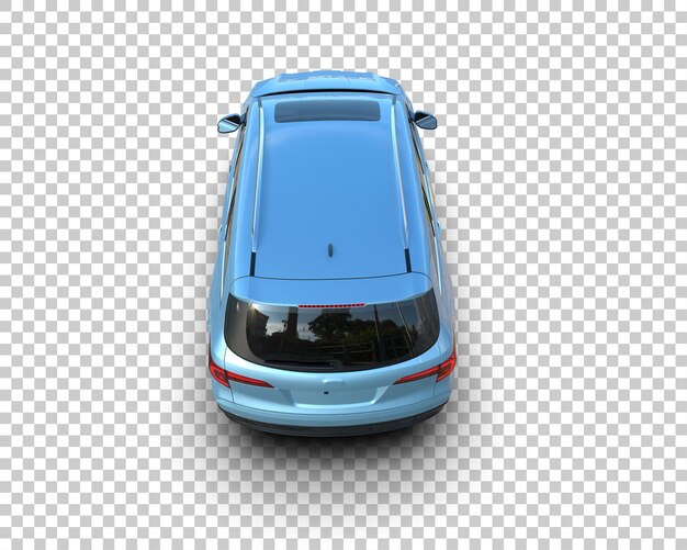 Un SUV moderno aislado en el fondo de una ilustración de renderización 3D