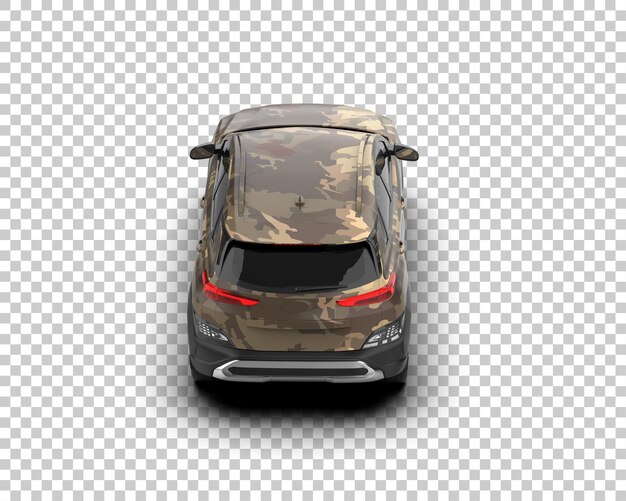 Un SUV moderno aislado en el fondo de una ilustración de renderización 3D