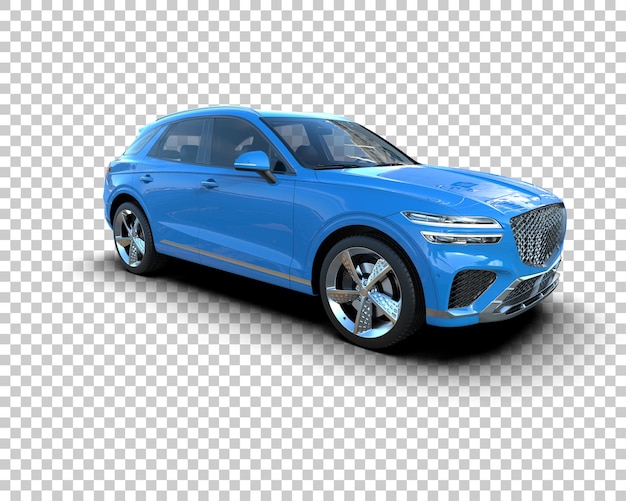 Un SUV moderno aislado en el fondo de una ilustración de renderización 3D
