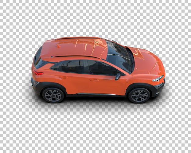 Un SUV moderno aislado en el fondo de una ilustración de renderización 3D