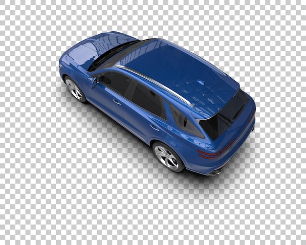 Un SUV moderno aislado en el fondo de una ilustración de renderización 3D