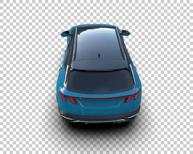 Un SUV moderno aislado en el fondo de una ilustración de renderización 3D