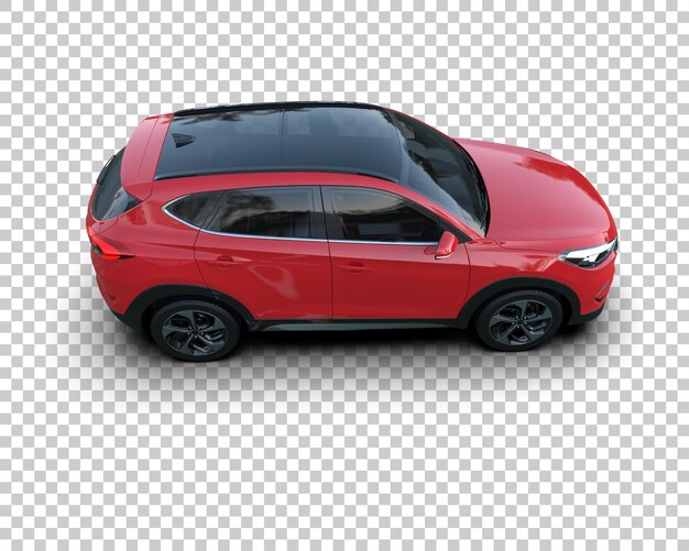 Un SUV moderno aislado en el fondo de una ilustración de renderización 3D