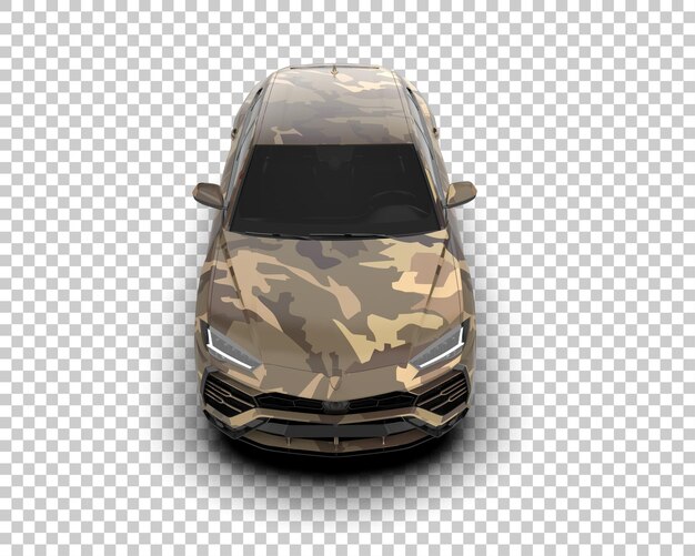 Un SUV moderno aislado en el fondo de una ilustración de renderización 3D