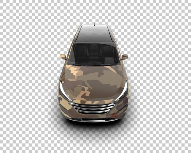 Un SUV moderno aislado en el fondo de una ilustración de renderización 3D