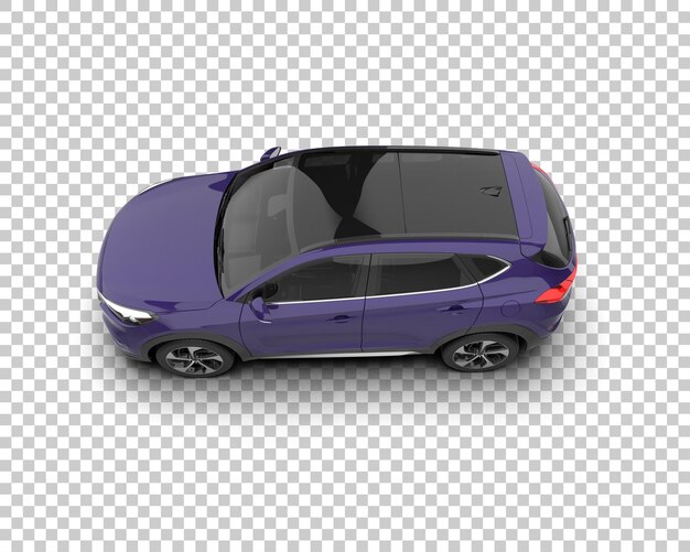Un SUV moderno aislado en el fondo de una ilustración de renderización 3D
