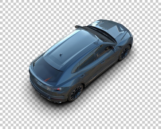 Un SUV moderno aislado en el fondo de una ilustración de renderización 3D