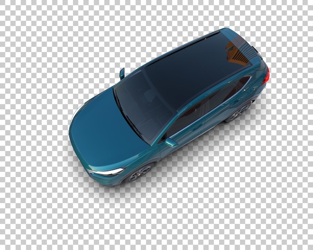 Un SUV moderno aislado en el fondo de una ilustración de renderización 3D
