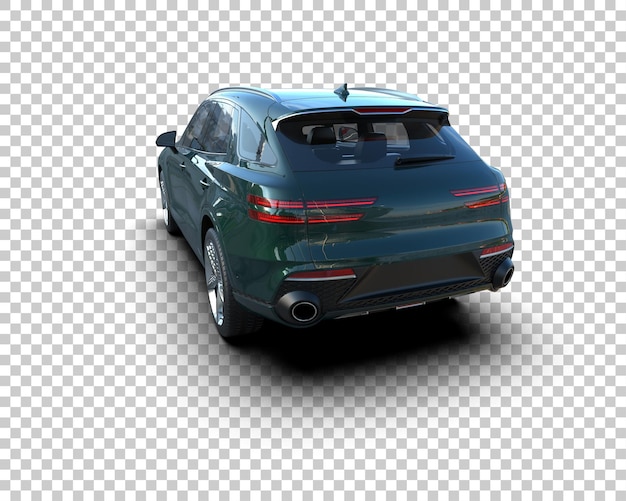 Un SUV moderno aislado en el fondo de una ilustración de renderización 3D